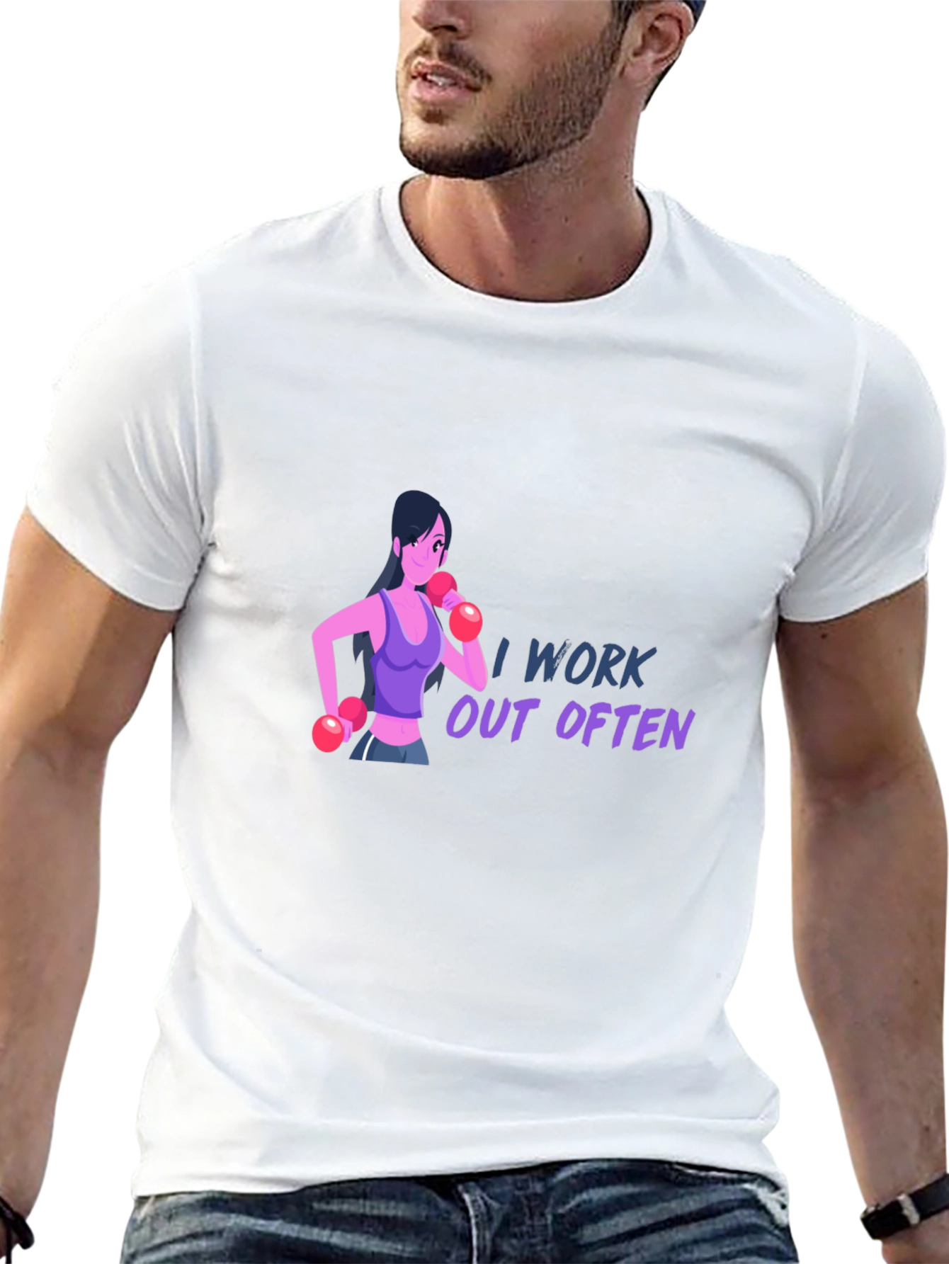 I Work Out Often T-Shirt - Black