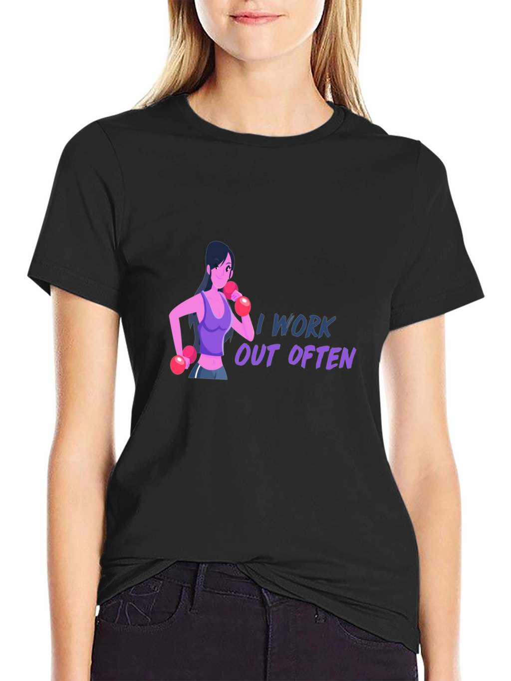 I Work Out Often T-Shirt - Black