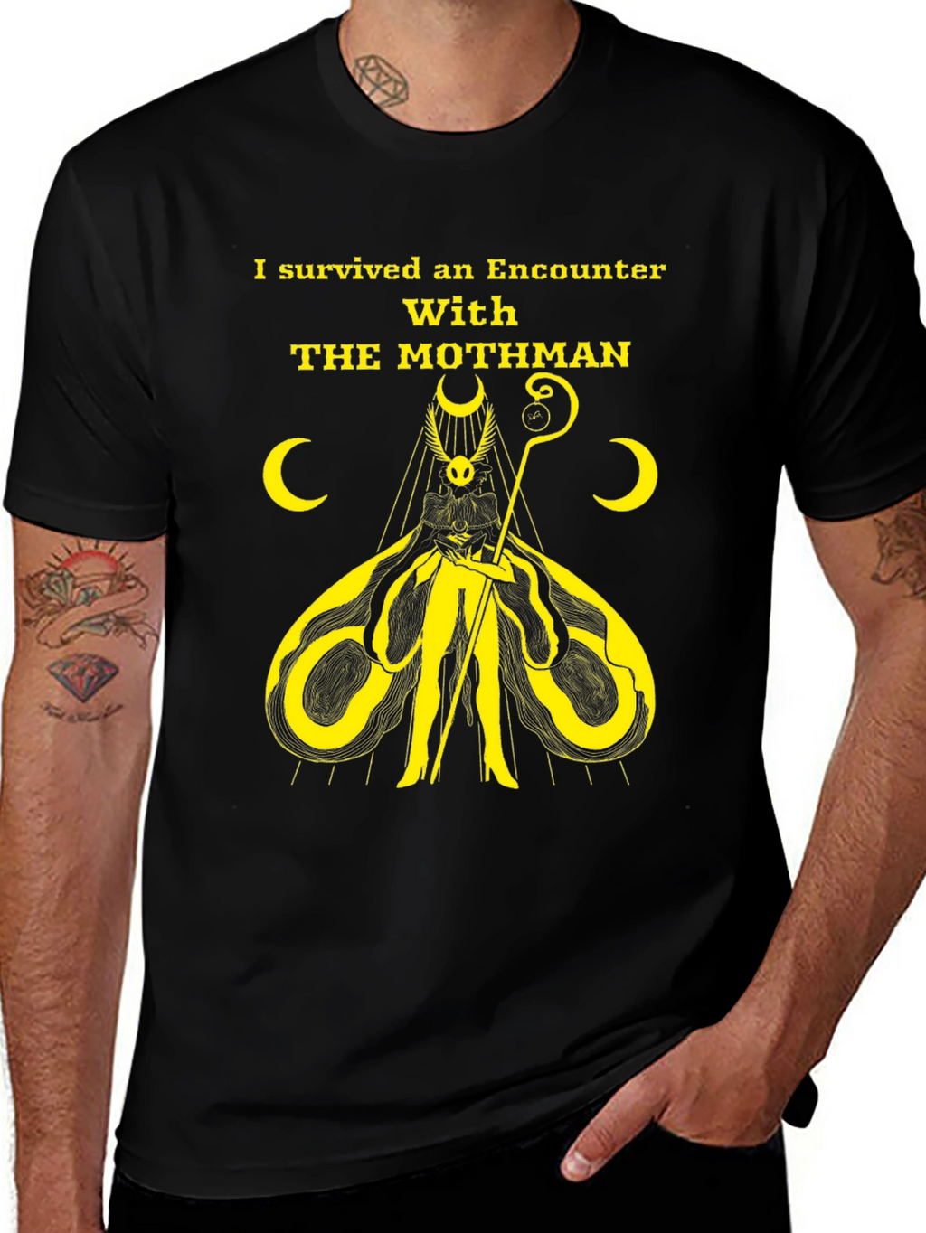 Mothman Encounter Survivor Graphic Tee