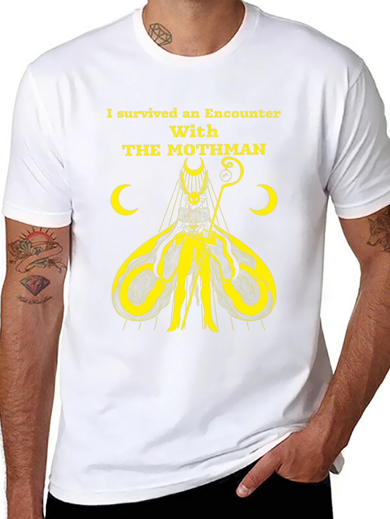 Mothman Encounter Survivor Graphic Tee