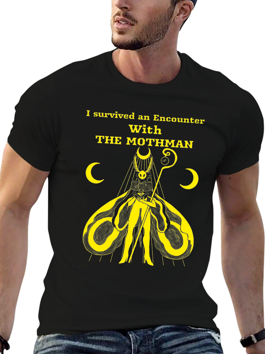 Mothman Encounter Survivor Graphic Tee