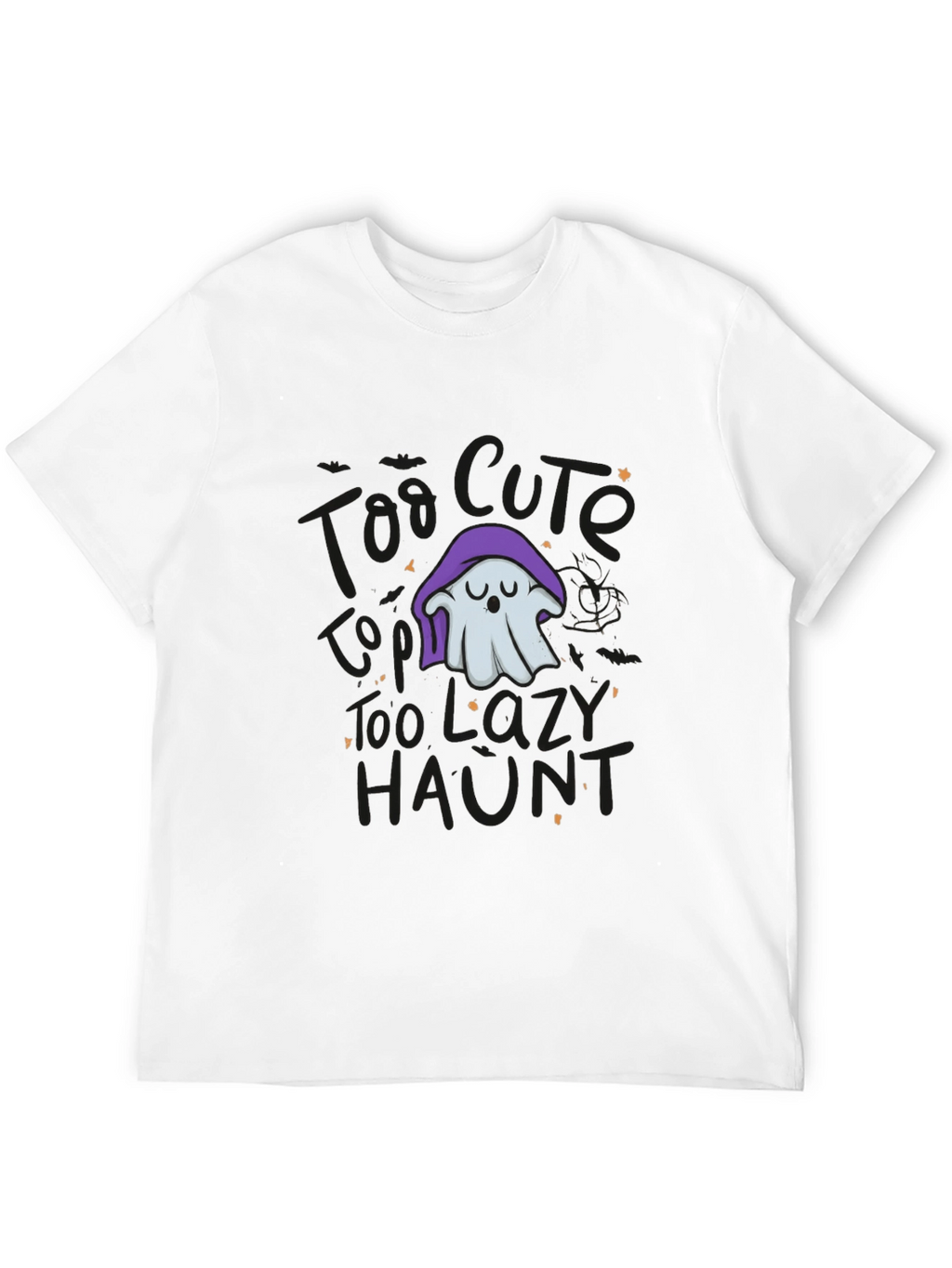 Lazy Ghost Graphic Tee - Halloween Comfort