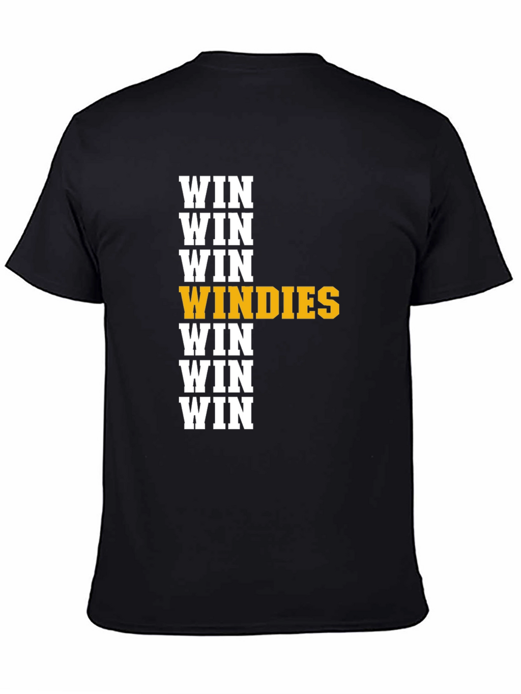 Win Windies T-Shirt - Black Crew Neck Tee