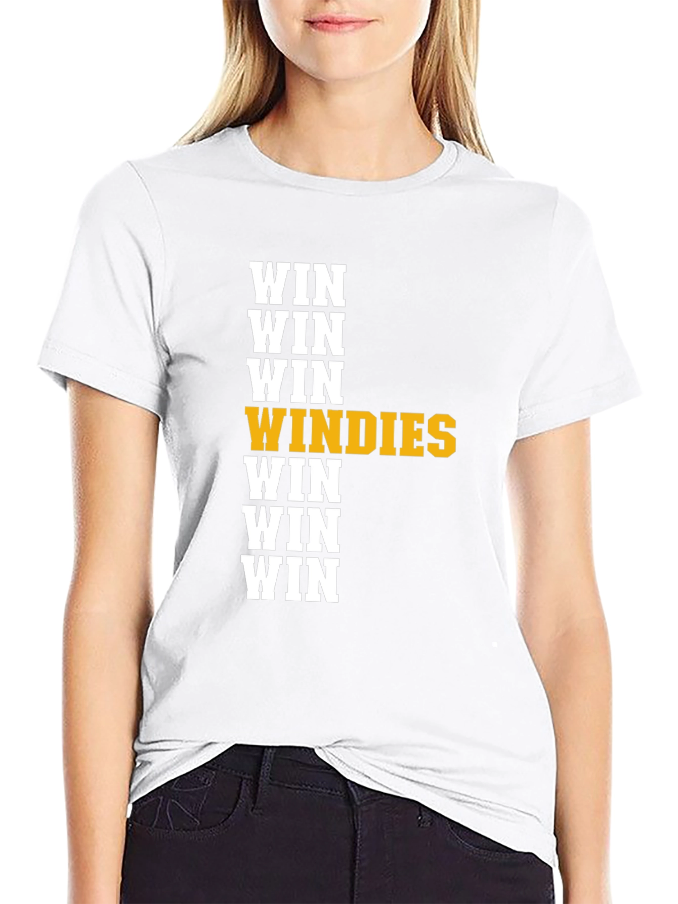 Win Windies T-Shirt - Black Crew Neck Tee
