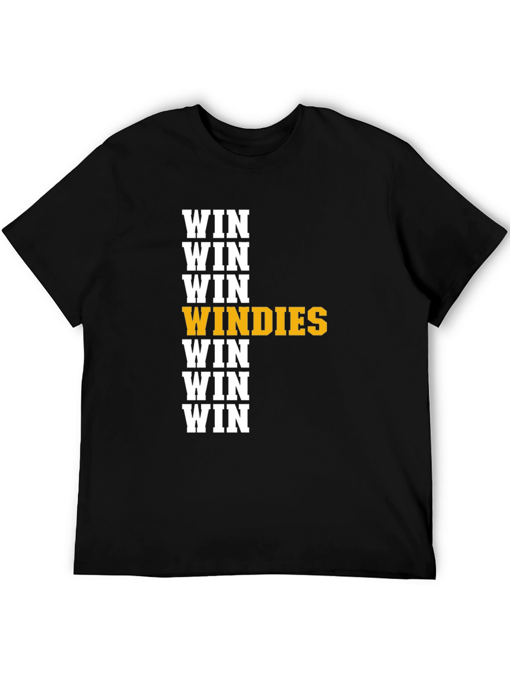Win Windies T-Shirt - Black Crew Neck Tee