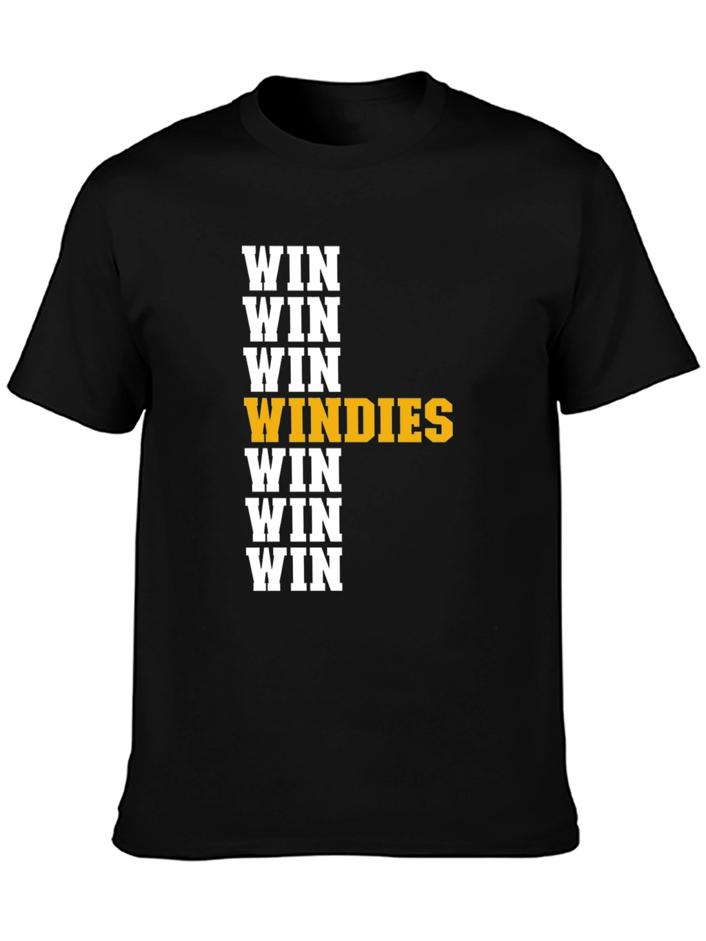 Win Windies T-Shirt - Black Crew Neck Tee