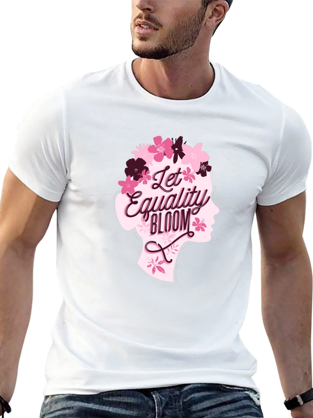 Equality Bloom Graphic Tee - Black Cotton