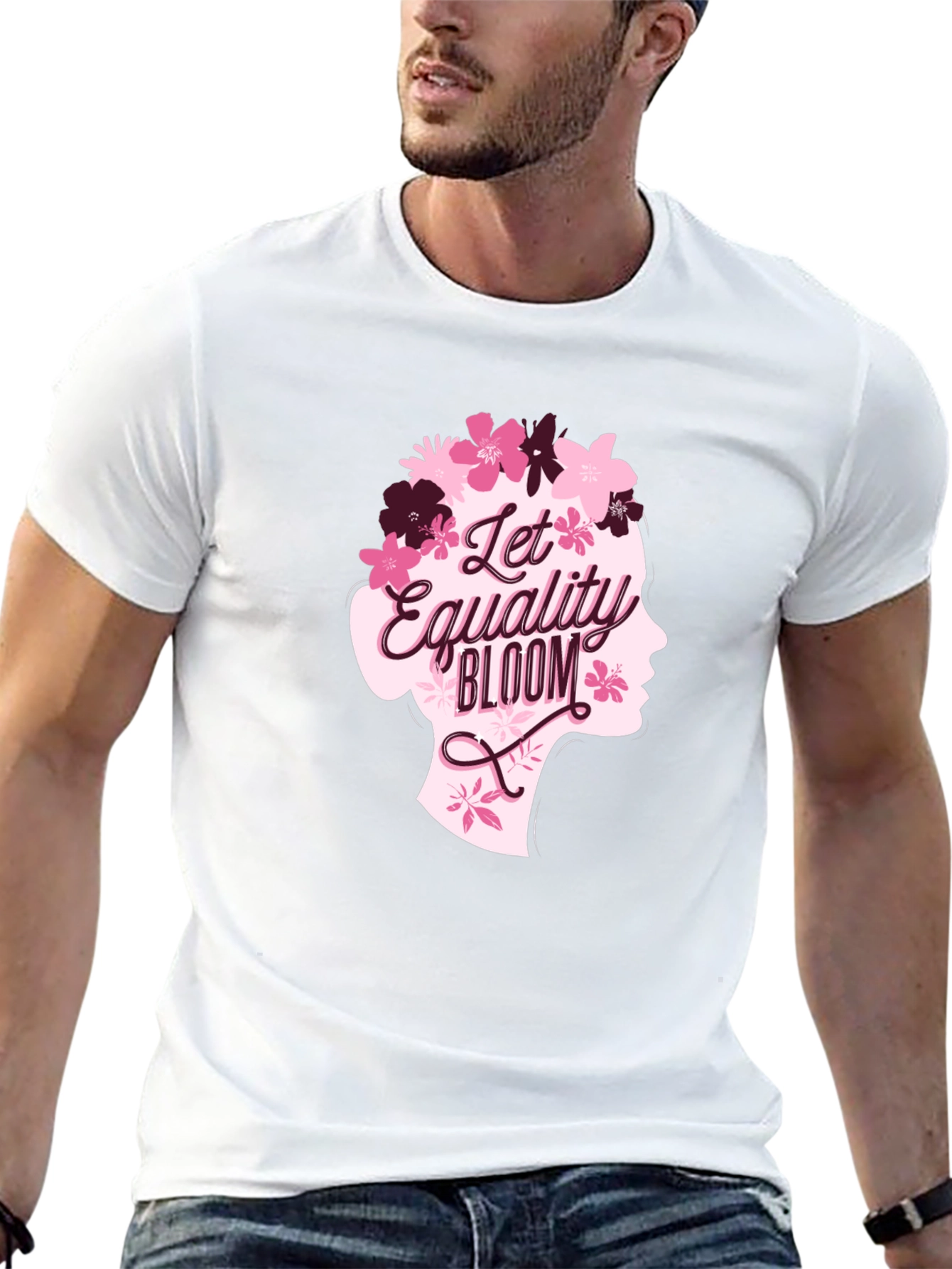 Equality Bloom Graphic Tee - Black Cotton