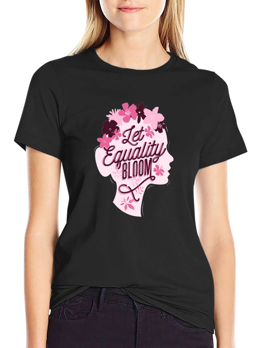 Equality Bloom Graphic Tee - Black Cotton