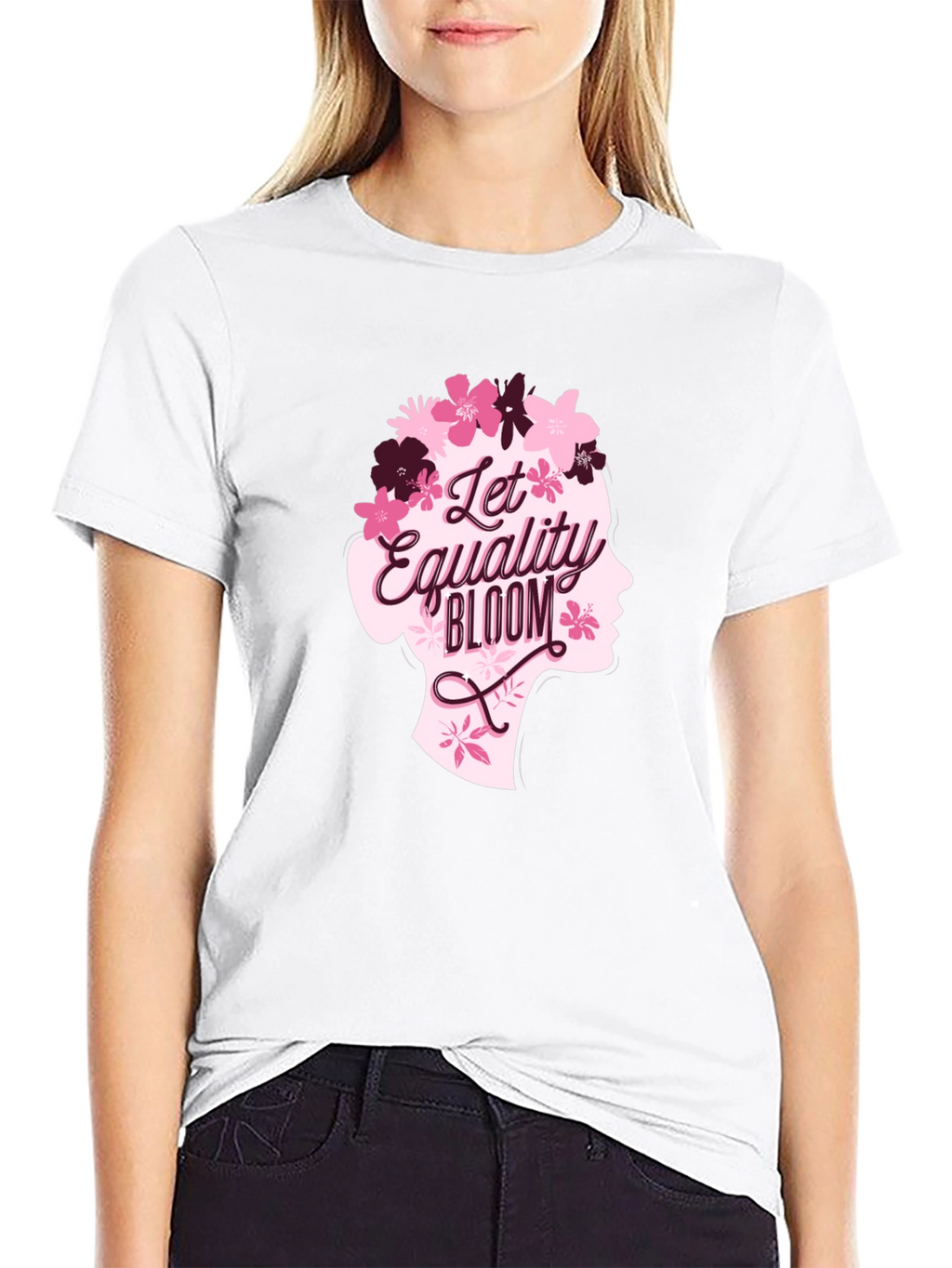 Equality Bloom Graphic Tee - Black Cotton