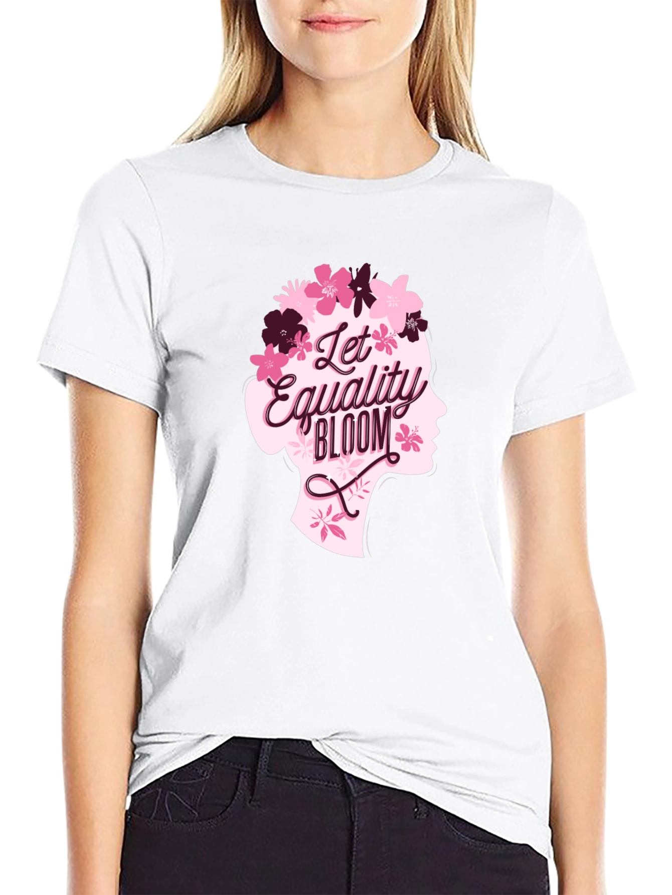 Equality Bloom Graphic Tee - Black Cotton