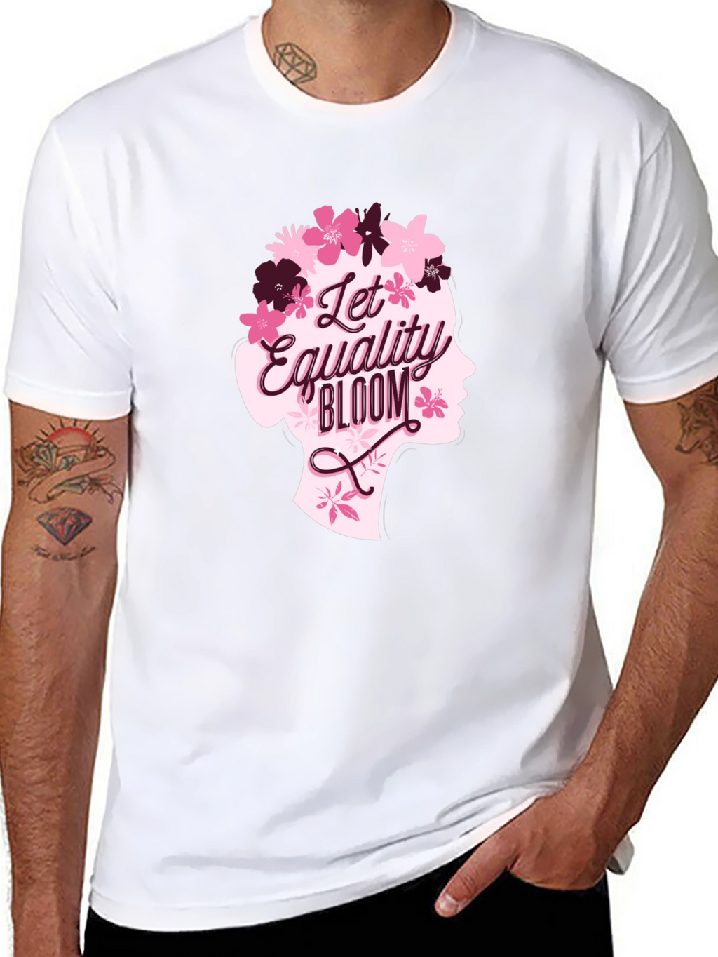 Equality Bloom Graphic Tee - Black Cotton