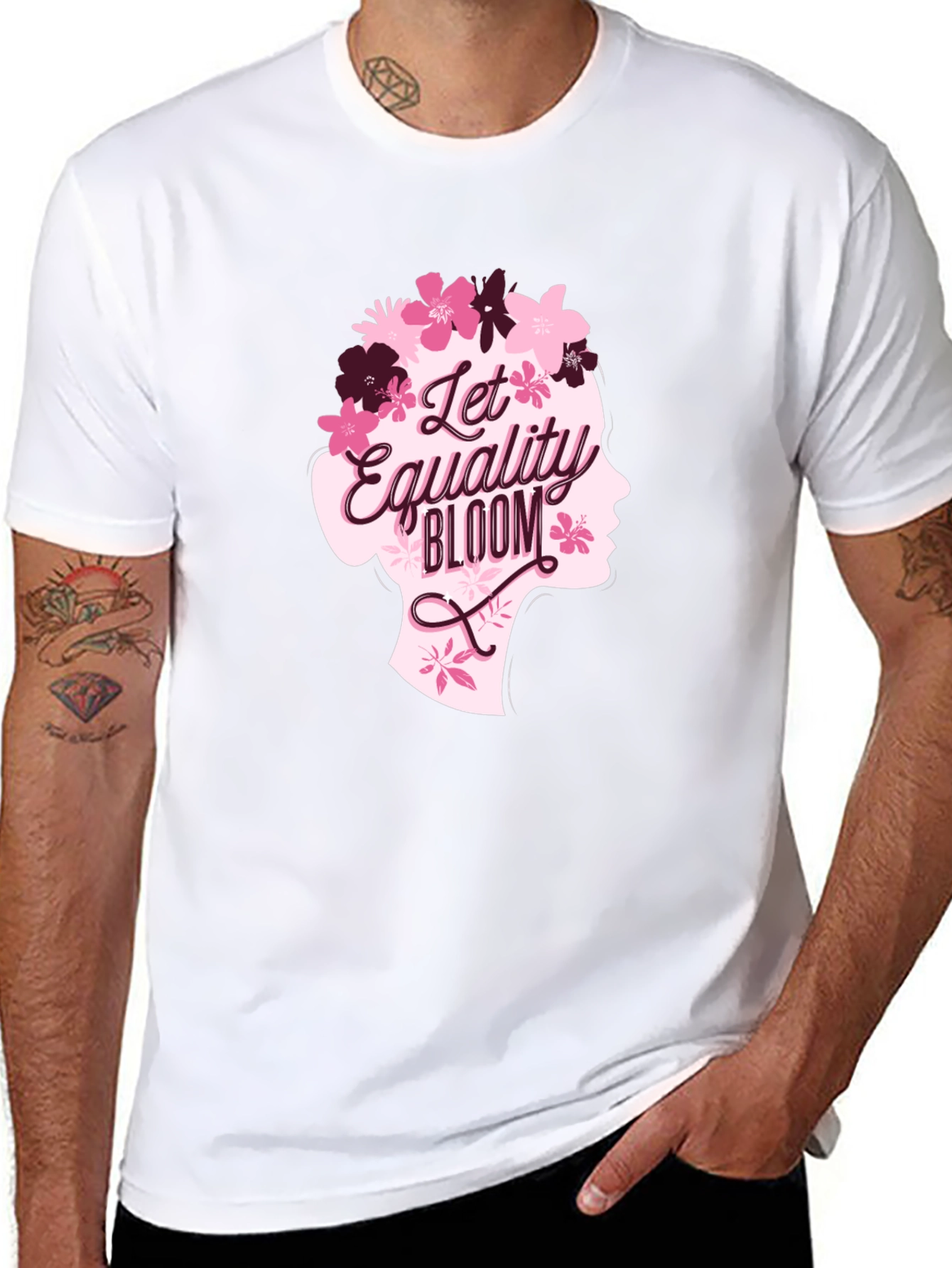 Equality Bloom Graphic Tee - Black Cotton