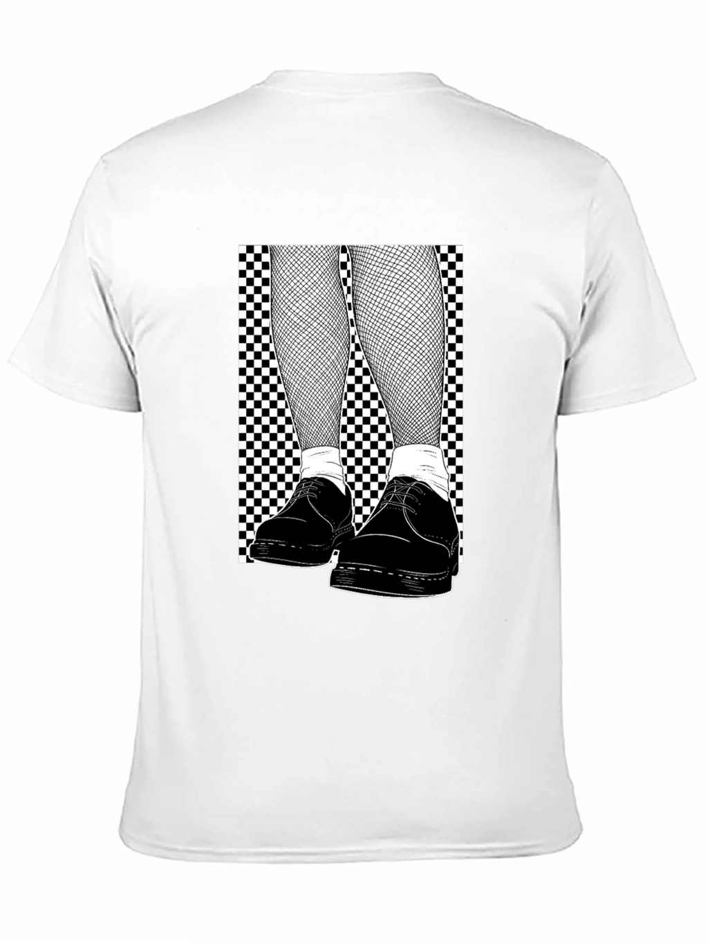Checkered Fishnet T-Shirt