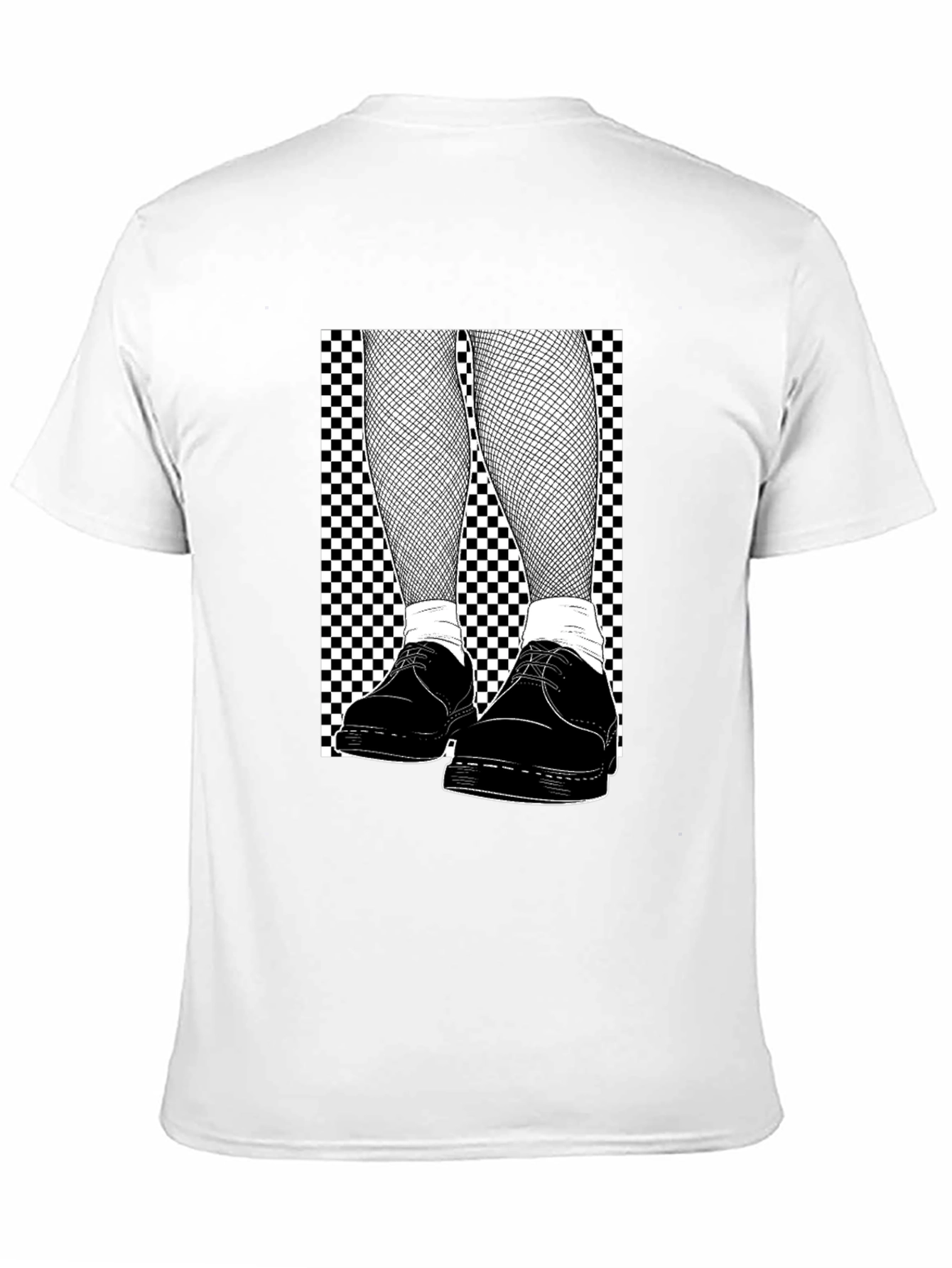 Checkered Fishnet T-Shirt