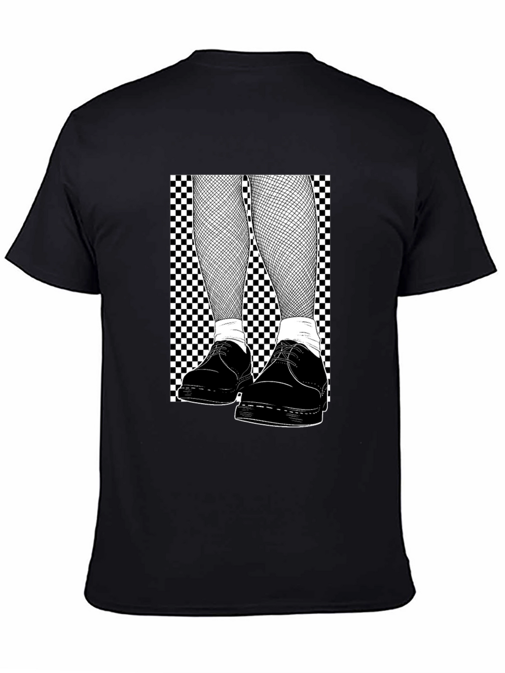 Checkered Fishnet T-Shirt