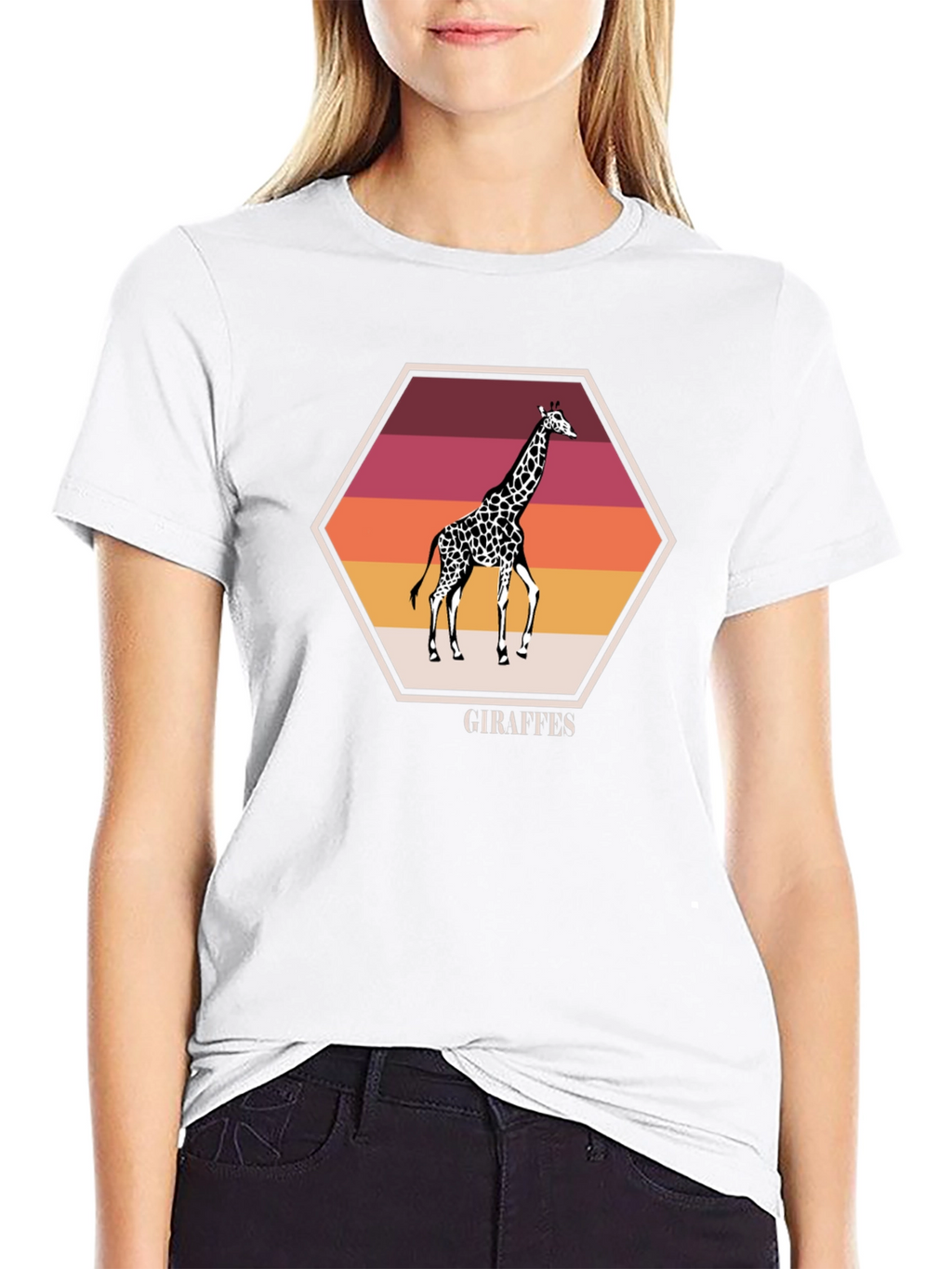 Giraffe Sunset Graphic Tee - Stylish Unisex Shirt