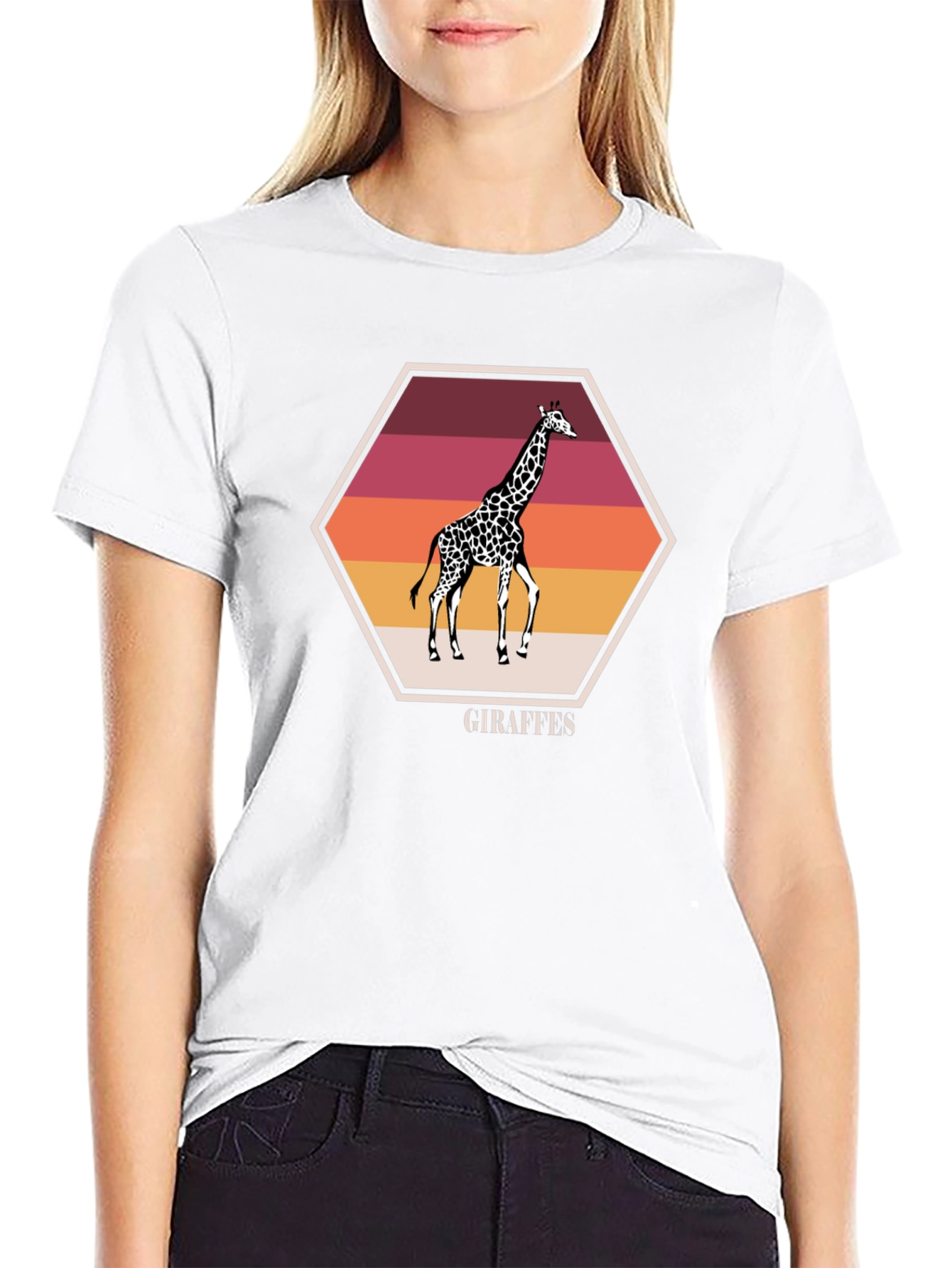 Giraffe Sunset Graphic Tee - Stylish Unisex Shirt