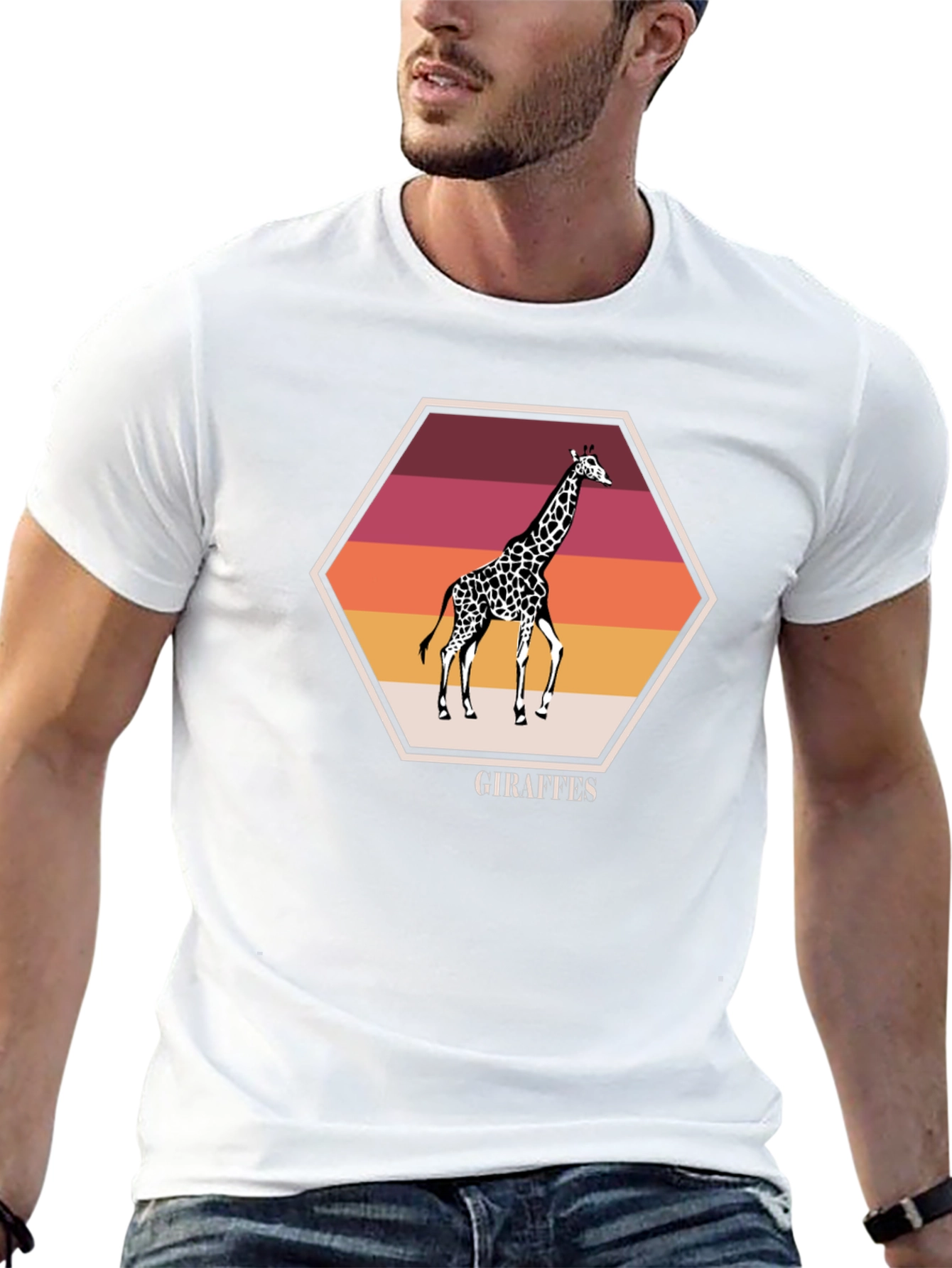 Giraffe Sunset Graphic Tee - Stylish Unisex Shirt