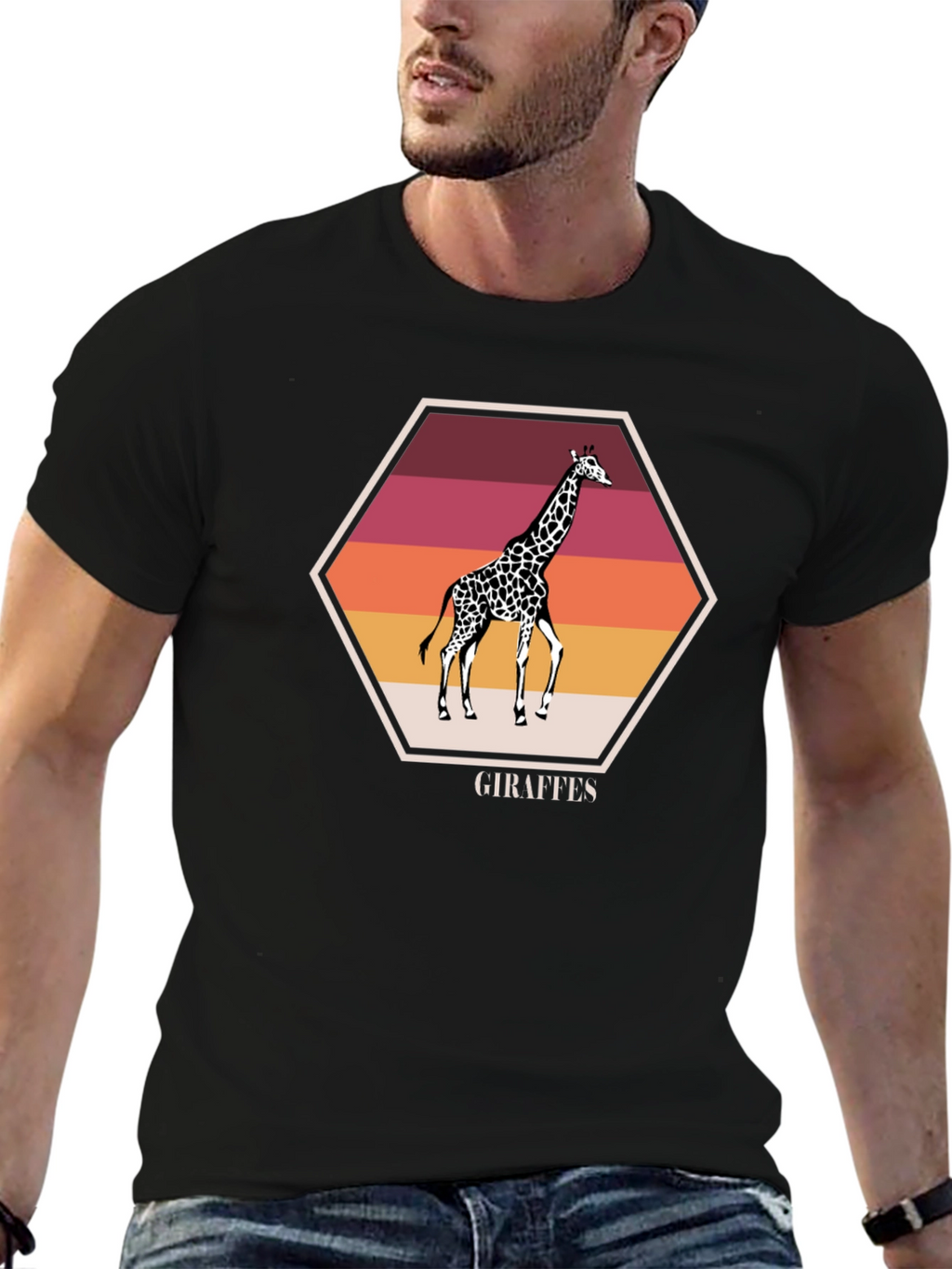Giraffe Sunset Graphic Tee - Stylish Unisex Shirt