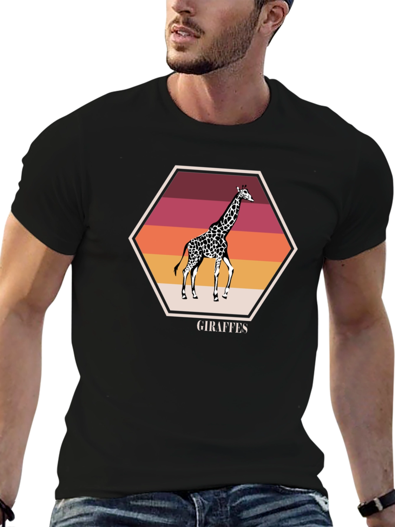 Giraffe Sunset Graphic Tee - Stylish Unisex Shirt