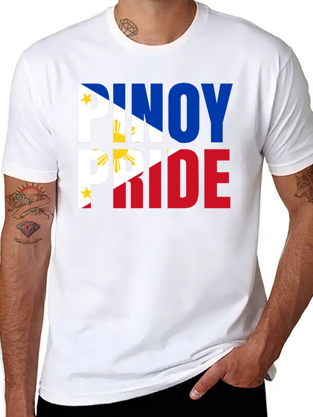 Pinoy Pride T-Shirt: Filipino Flag Inspired Design
