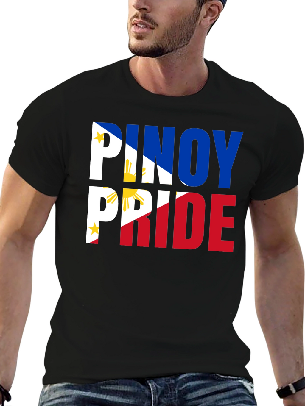 Pinoy Pride T-Shirt: Filipino Flag Inspired Design