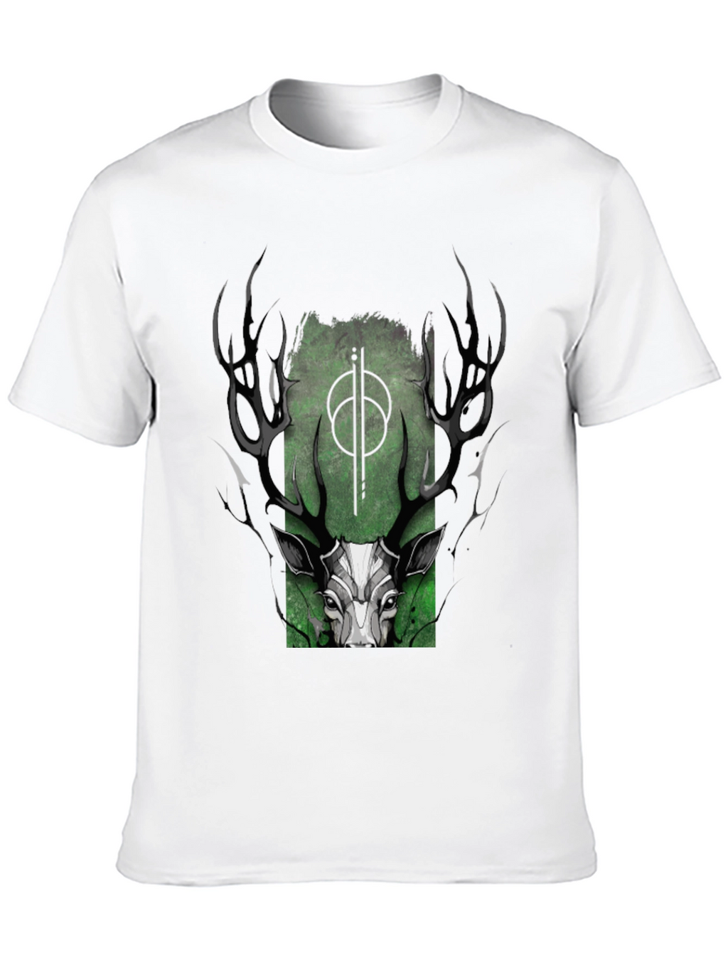 Mystic Deer Graphic T-Shirt - Black