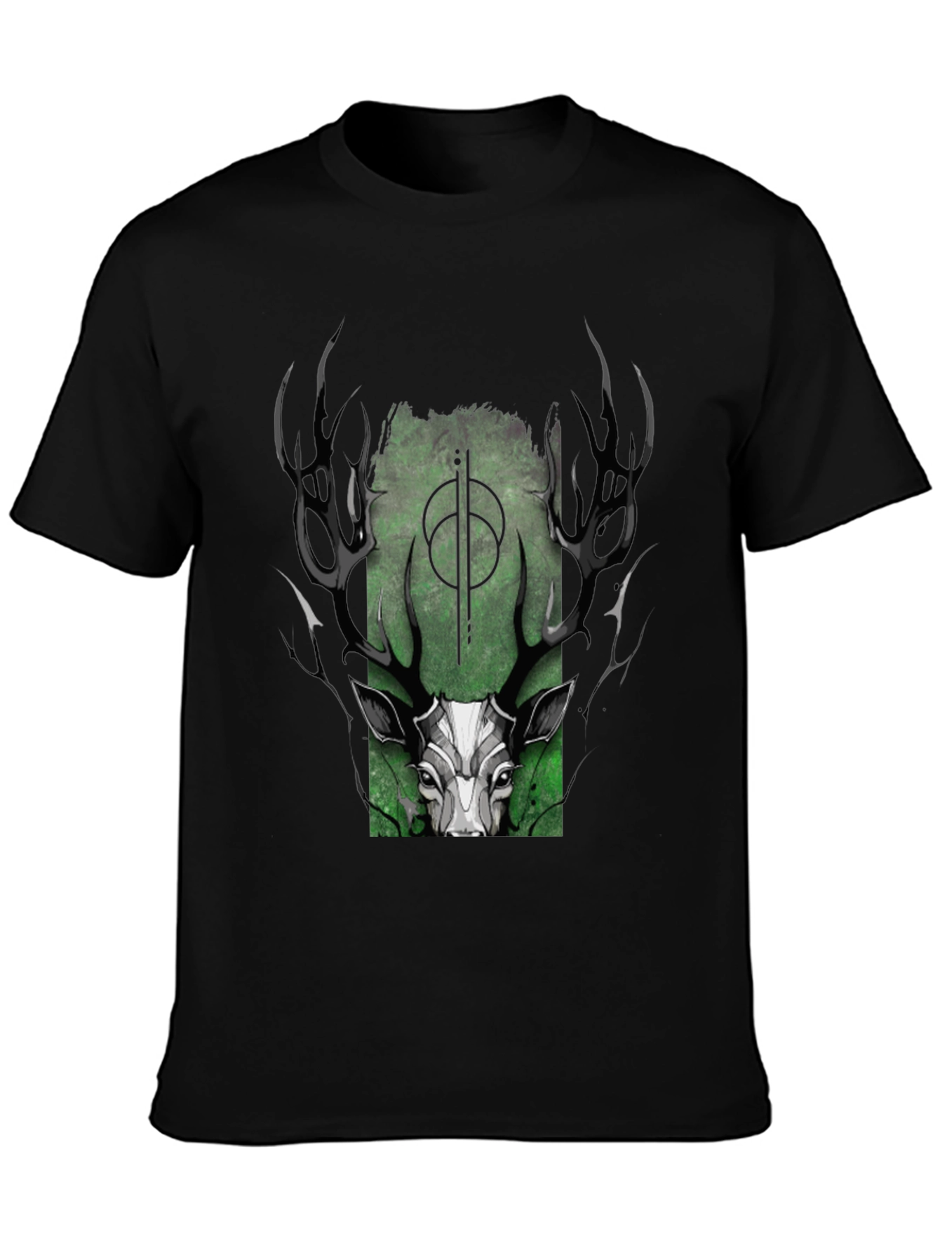 Mystic Deer Graphic T-Shirt - Black