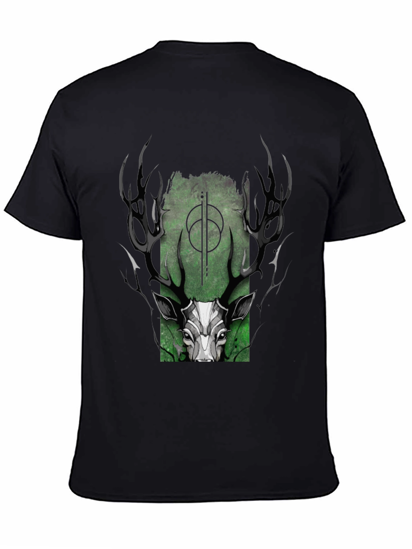 Mystic Deer Graphic T-Shirt - Black