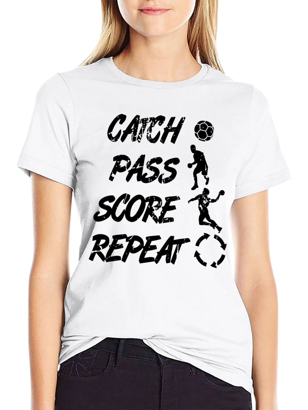 Catch Pass Score Repeat Soccer T-Shirt