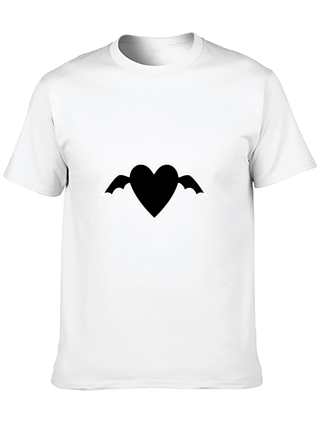 Heart with Wings Graphic Black T-Shirt