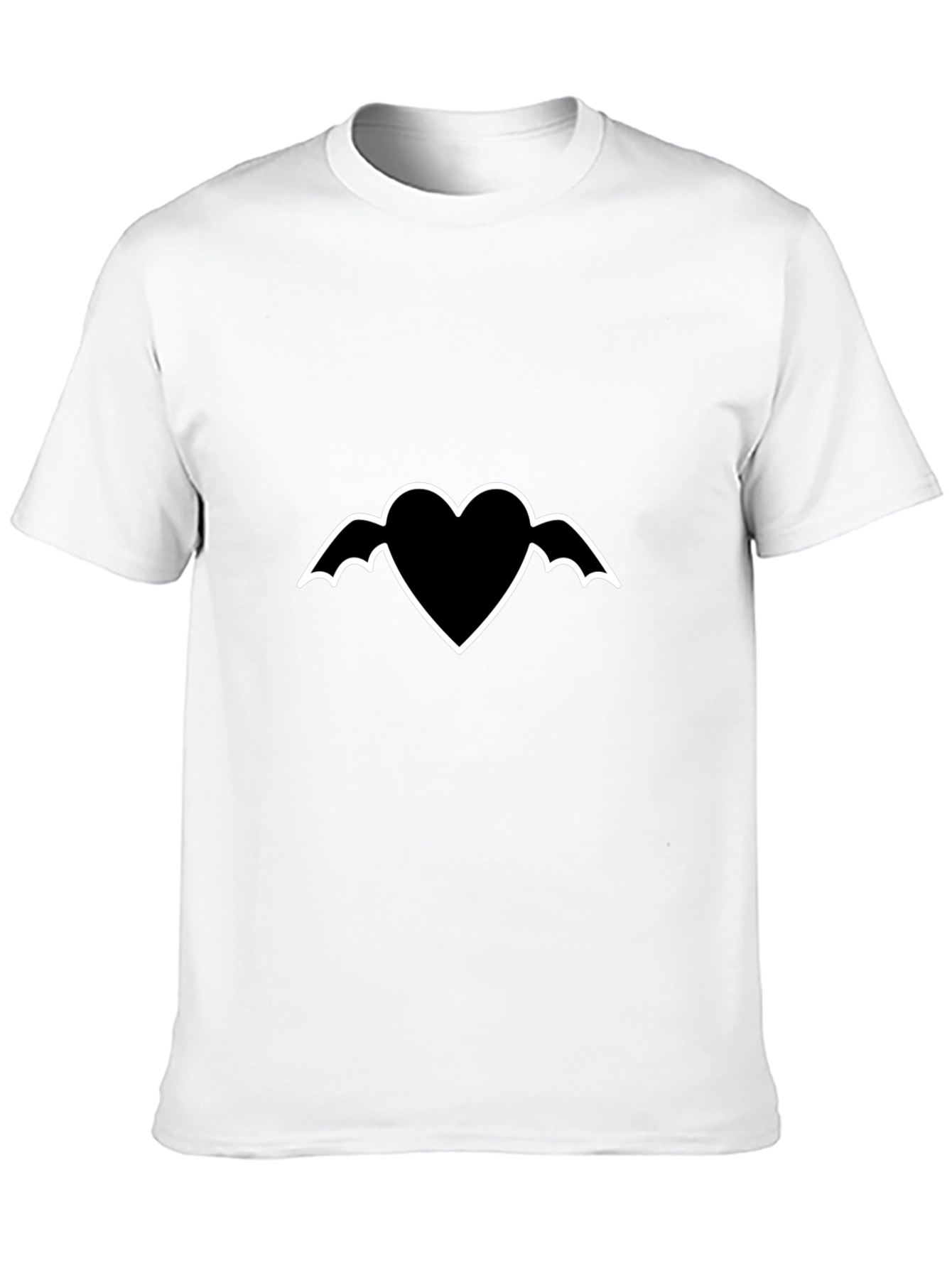 Heart with Wings Graphic Black T-Shirt