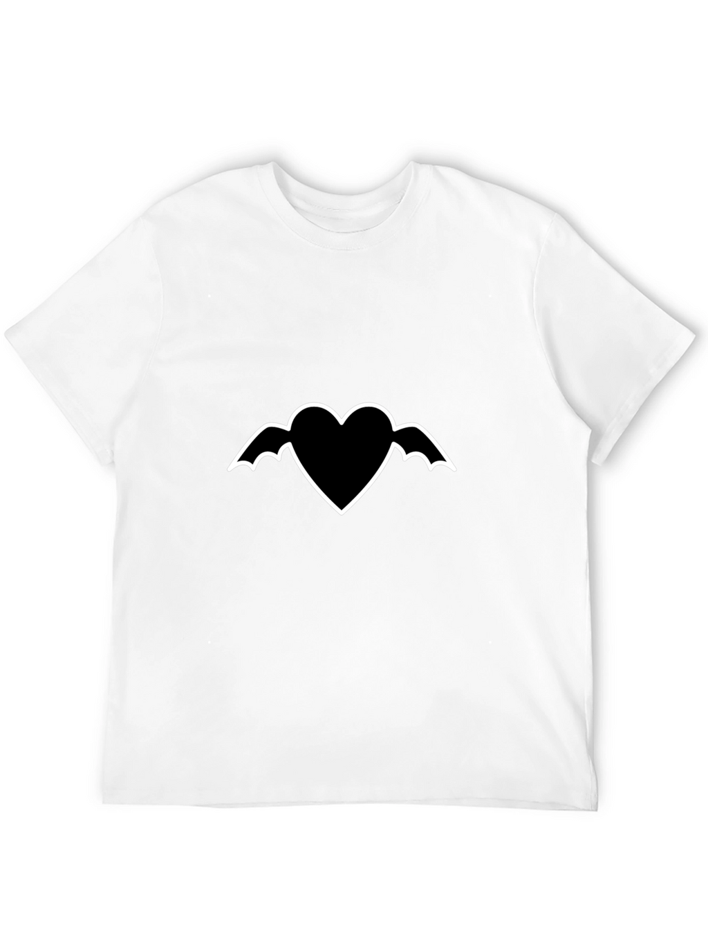 Heart with Wings Graphic Black T-Shirt