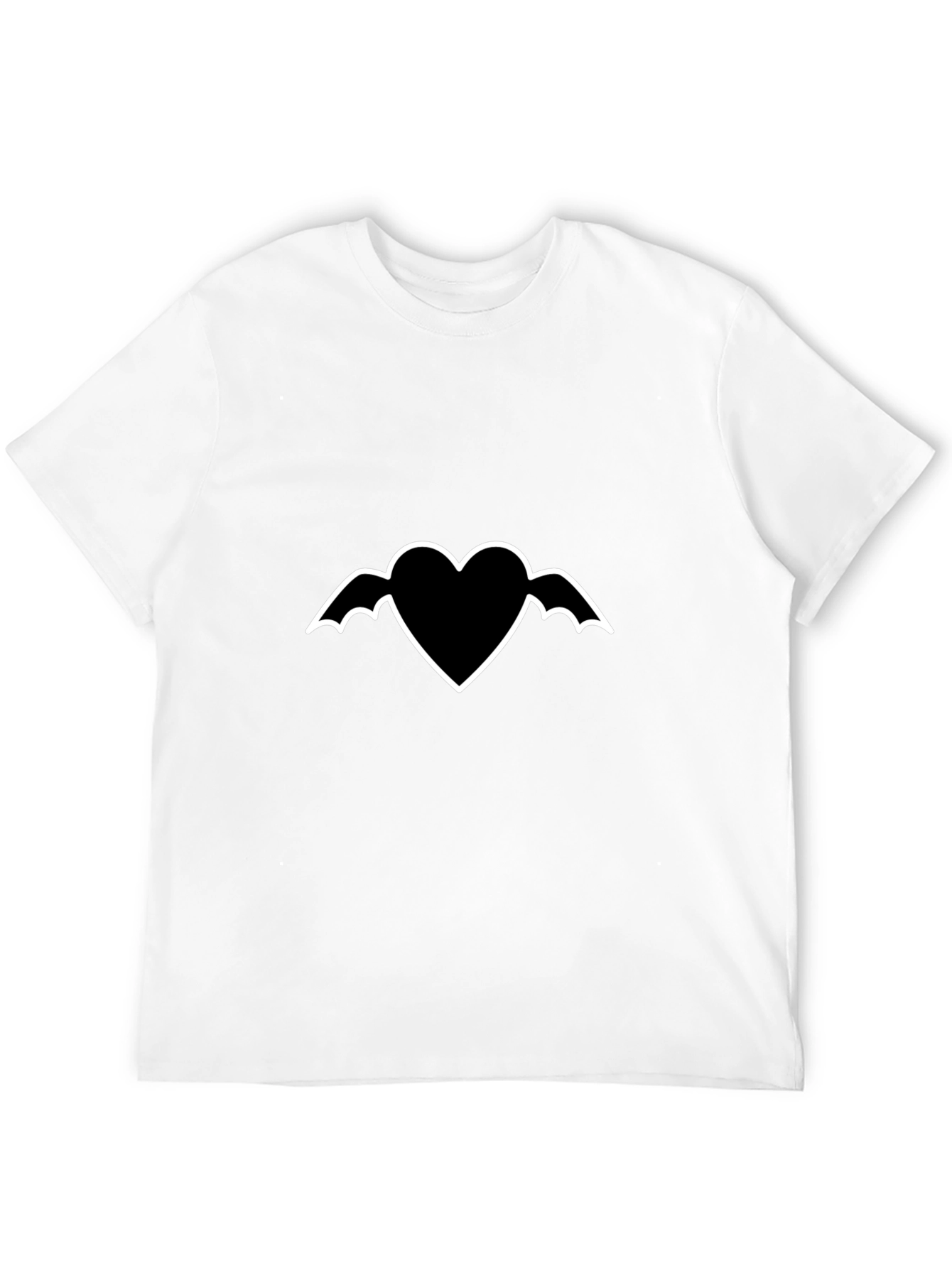 Heart with Wings Graphic Black T-Shirt