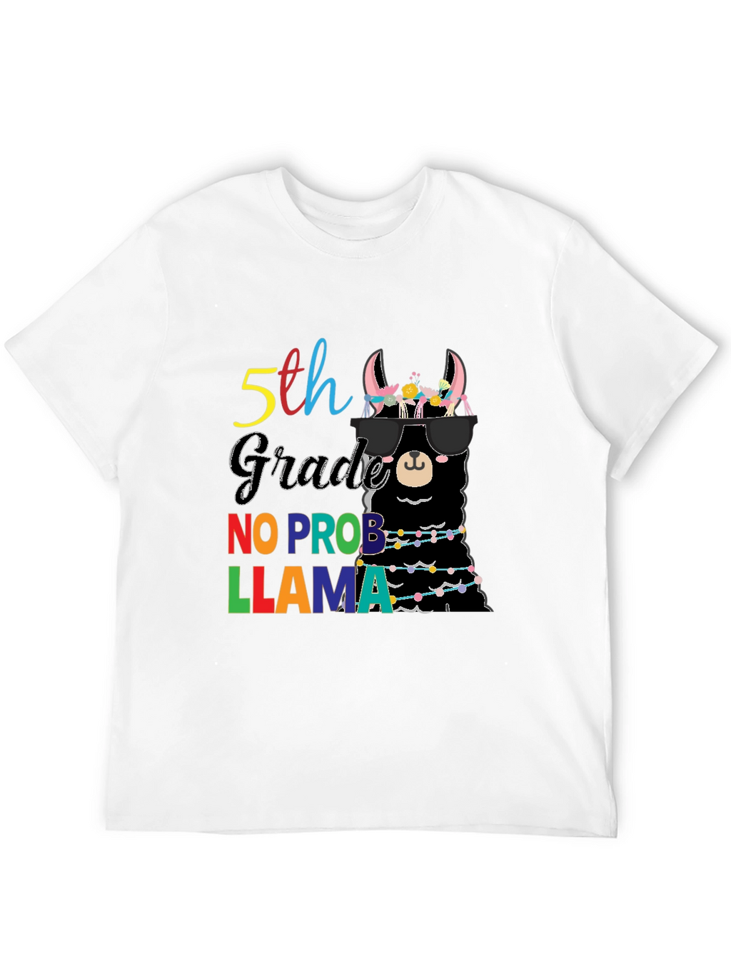 5th Grade No Prob Llama T-Shirt