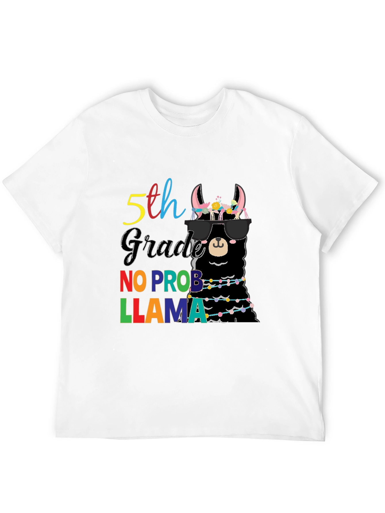 5th Grade No Prob Llama T-Shirt