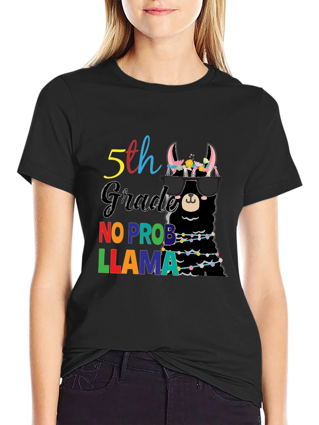 5th Grade No Prob Llama T-Shirt