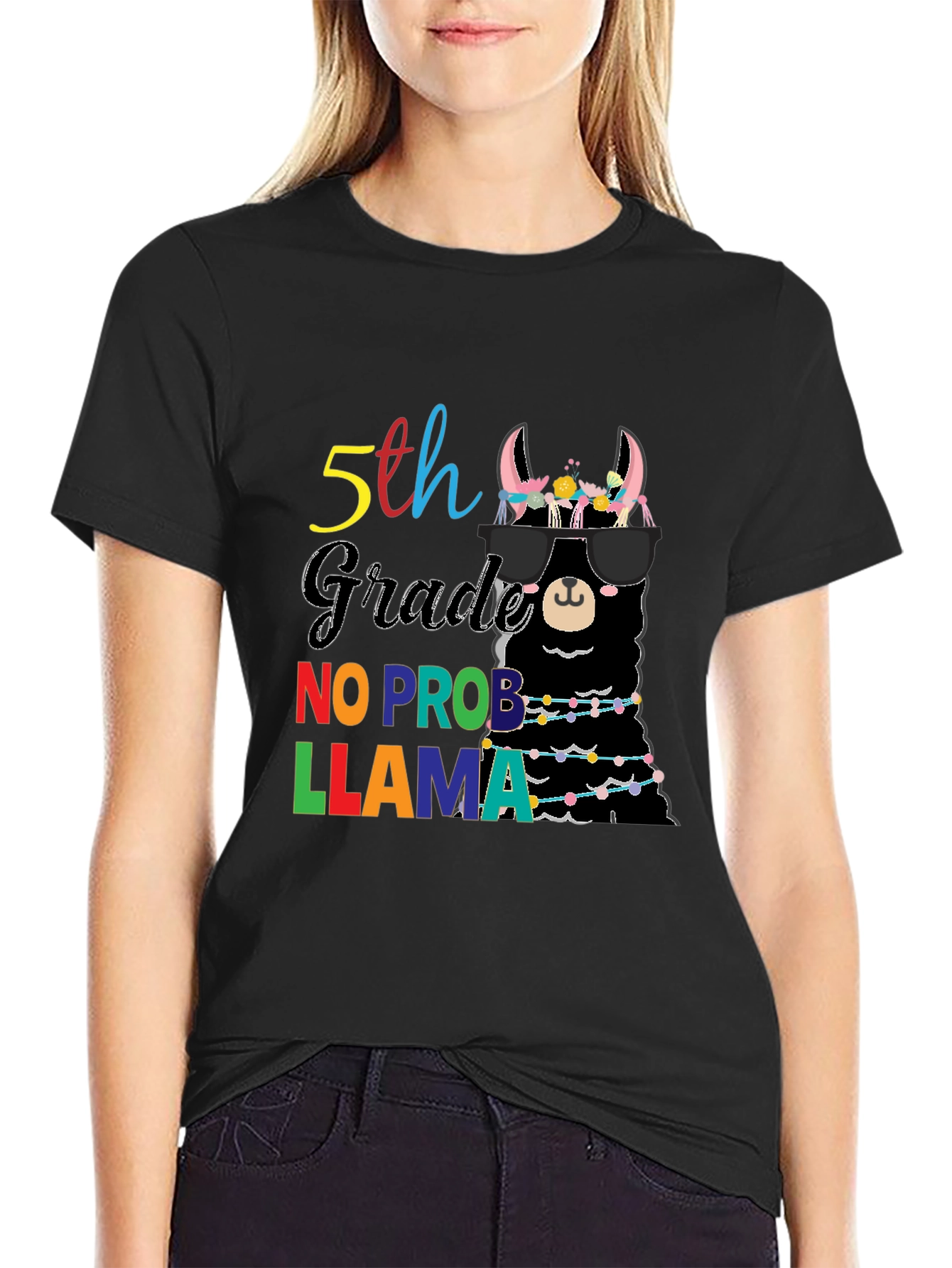 5th Grade No Prob Llama T-Shirt