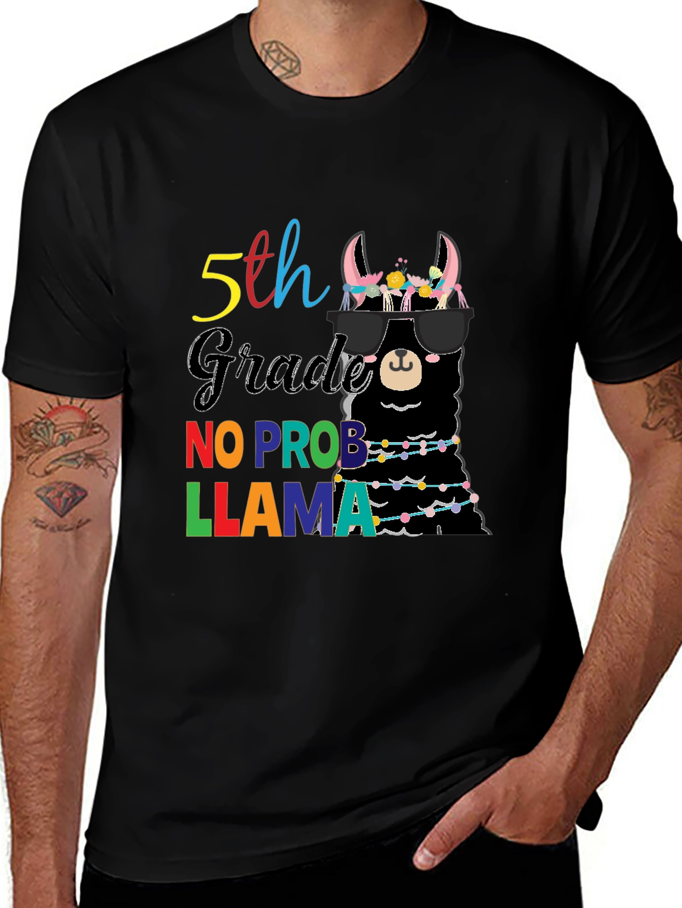 5th Grade No Prob Llama T-Shirt