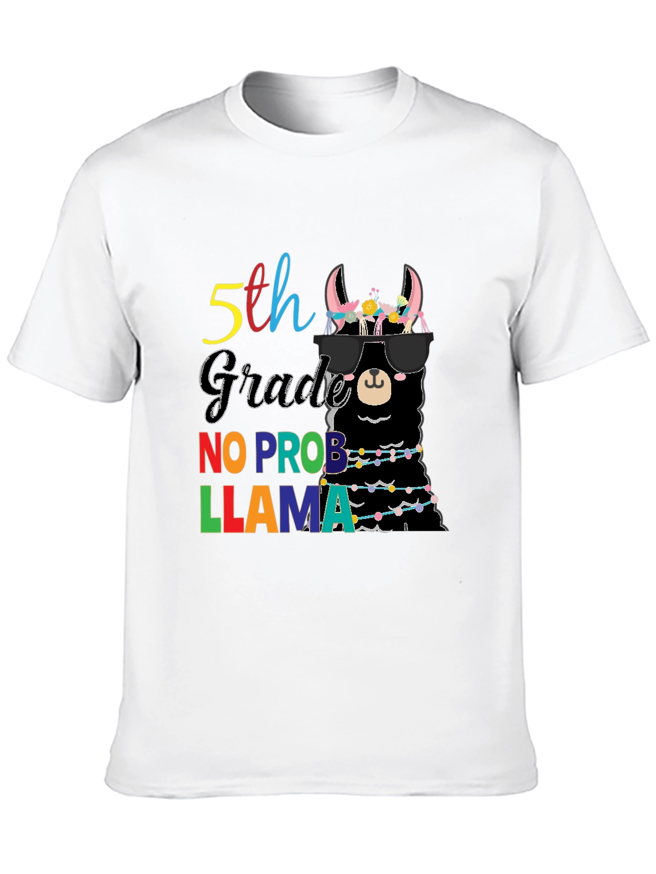 5th Grade No Prob Llama T-Shirt