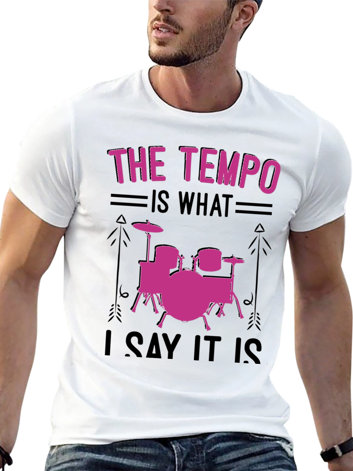 Tempo Drummer T-Shirt - Music Lover Gift