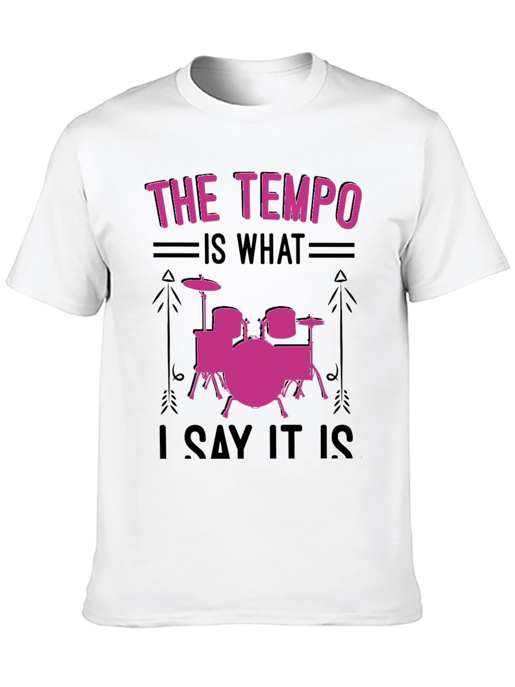 Tempo Drummer T-Shirt - Music Lover Gift