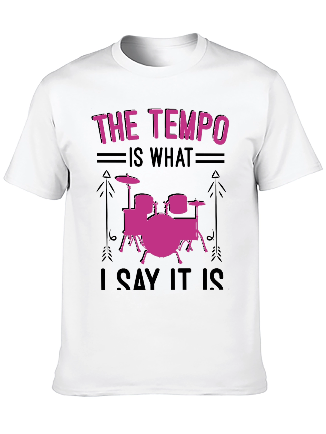 Tempo Drummer T-Shirt - Music Lover Gift
