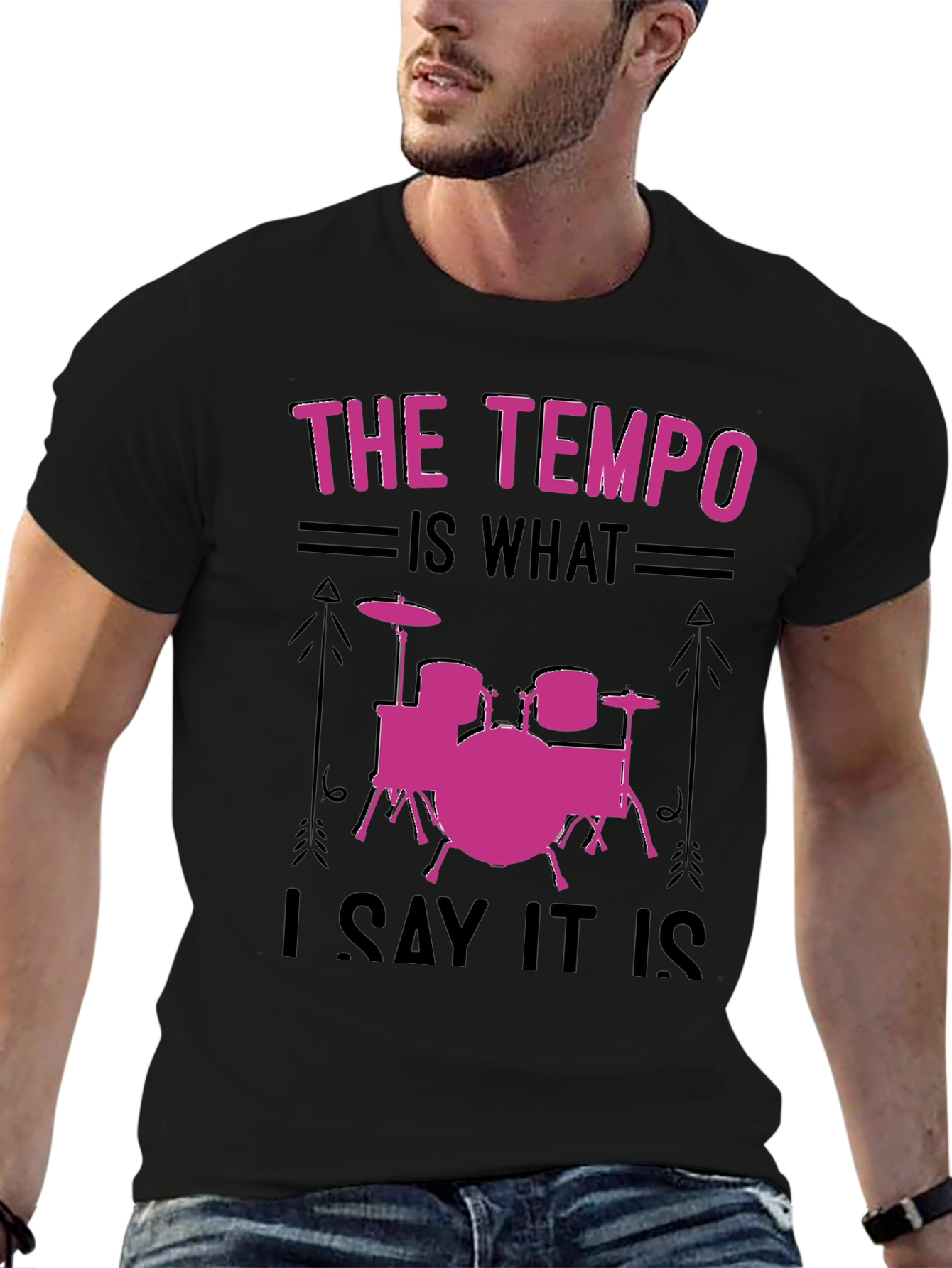 Tempo Drummer T-Shirt - Music Lover Gift