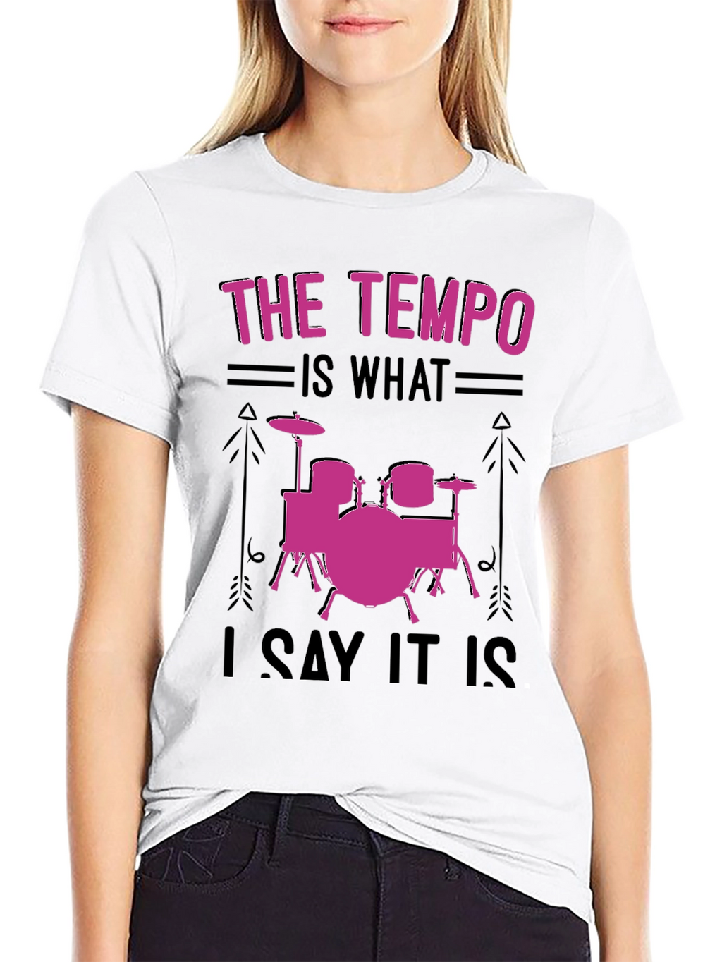 Tempo Drummer T-Shirt - Music Lover Gift