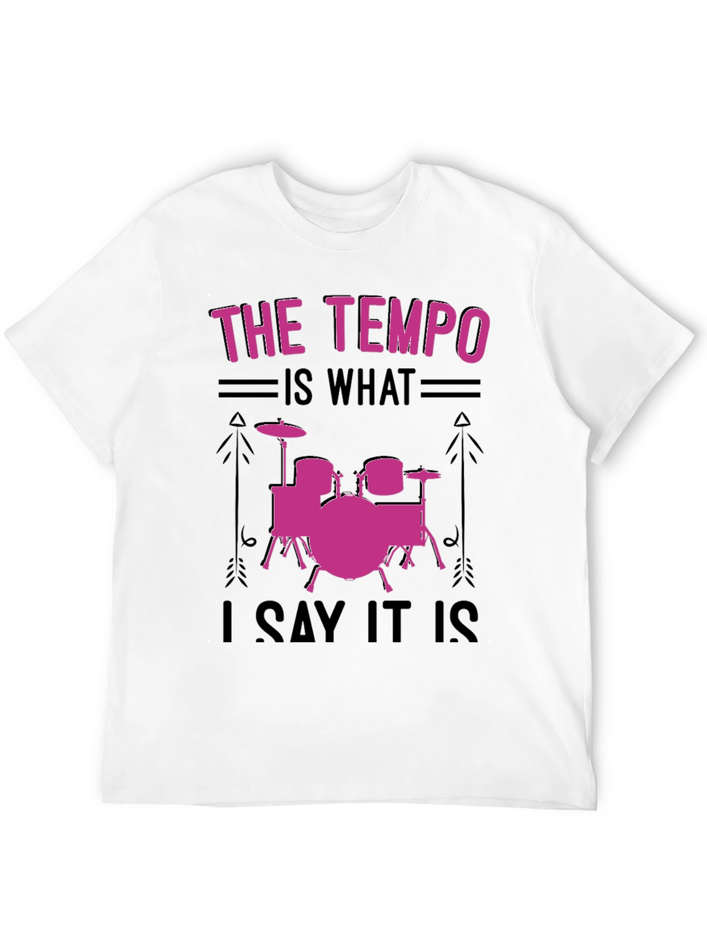 Tempo Drummer T-Shirt - Music Lover Gift