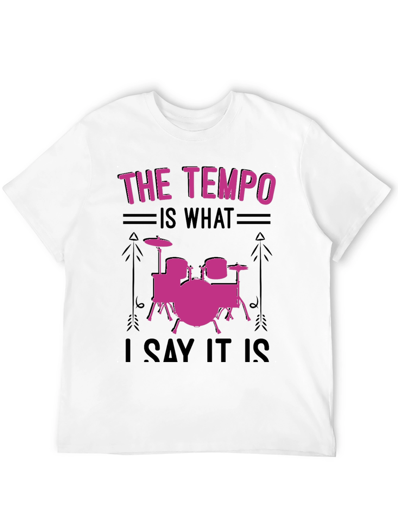 Tempo Drummer T-Shirt - Music Lover Gift