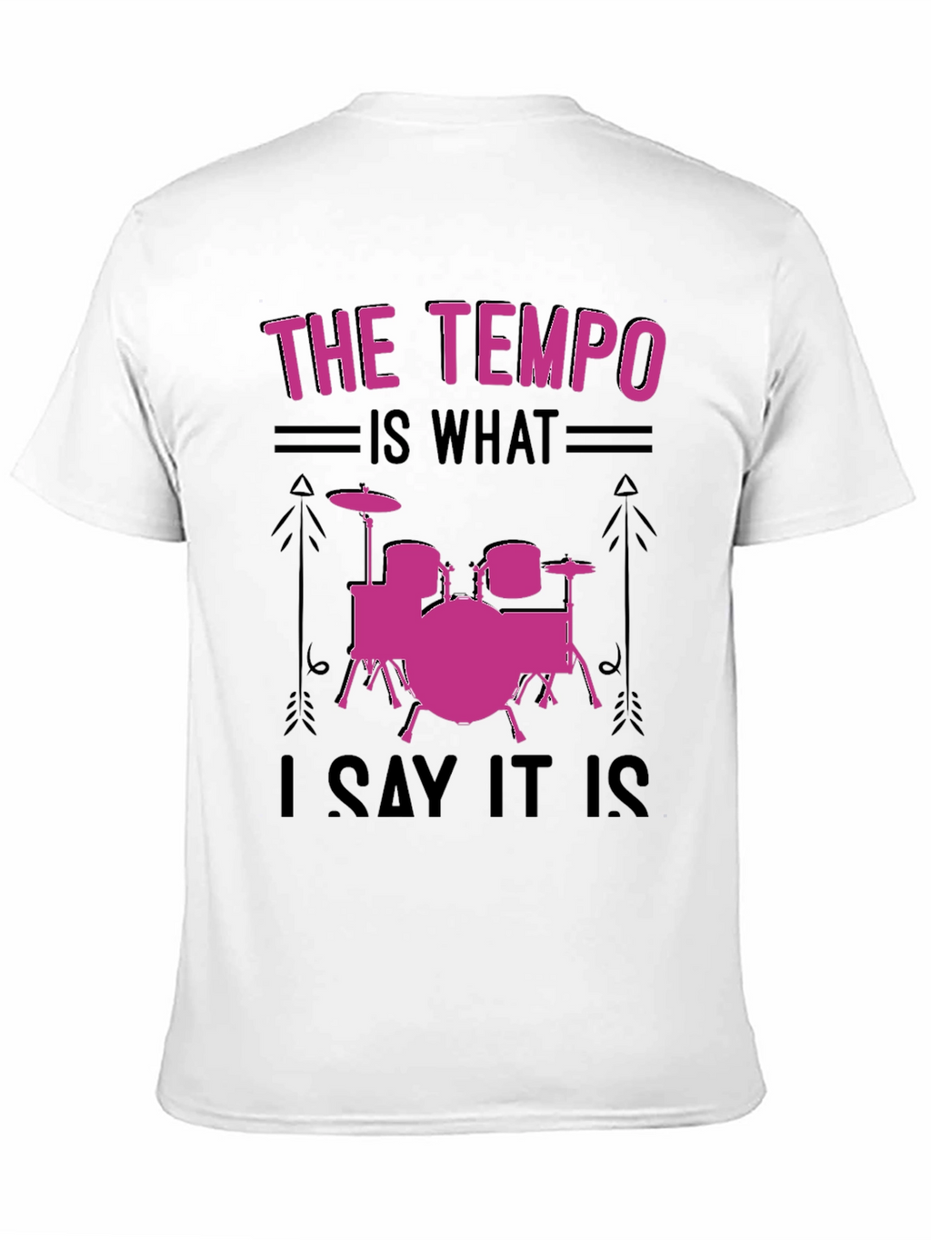 Tempo Drummer T-Shirt - Music Lover Gift