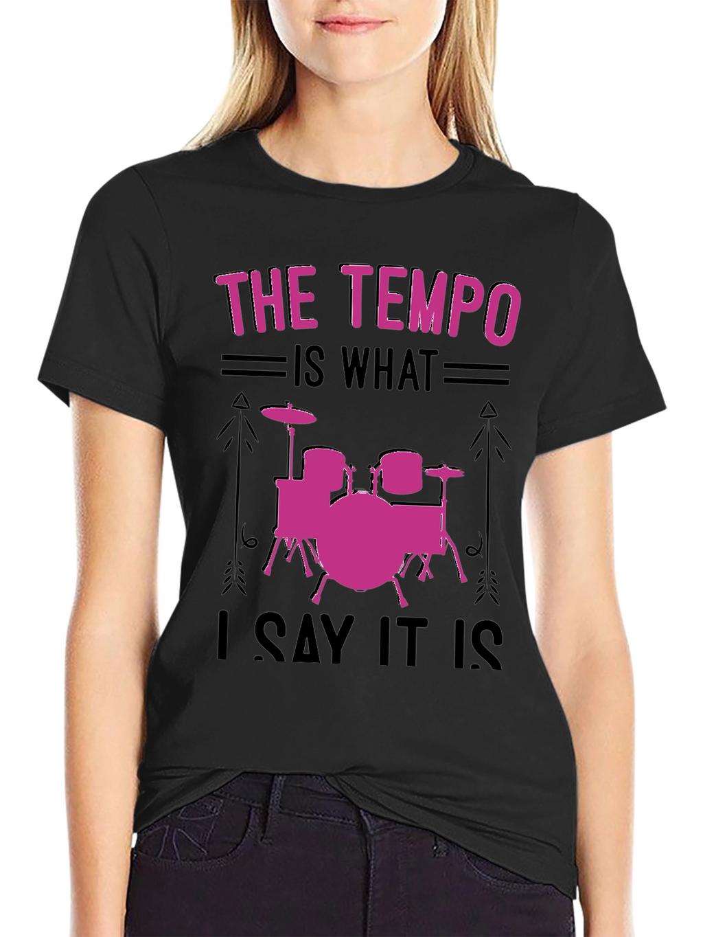 Tempo Drummer T-Shirt - Music Lover Gift